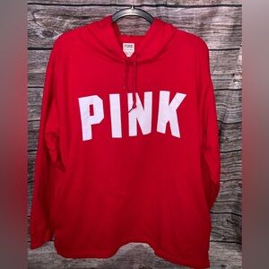 Victoria's Secret Red Hoodie with White Accents